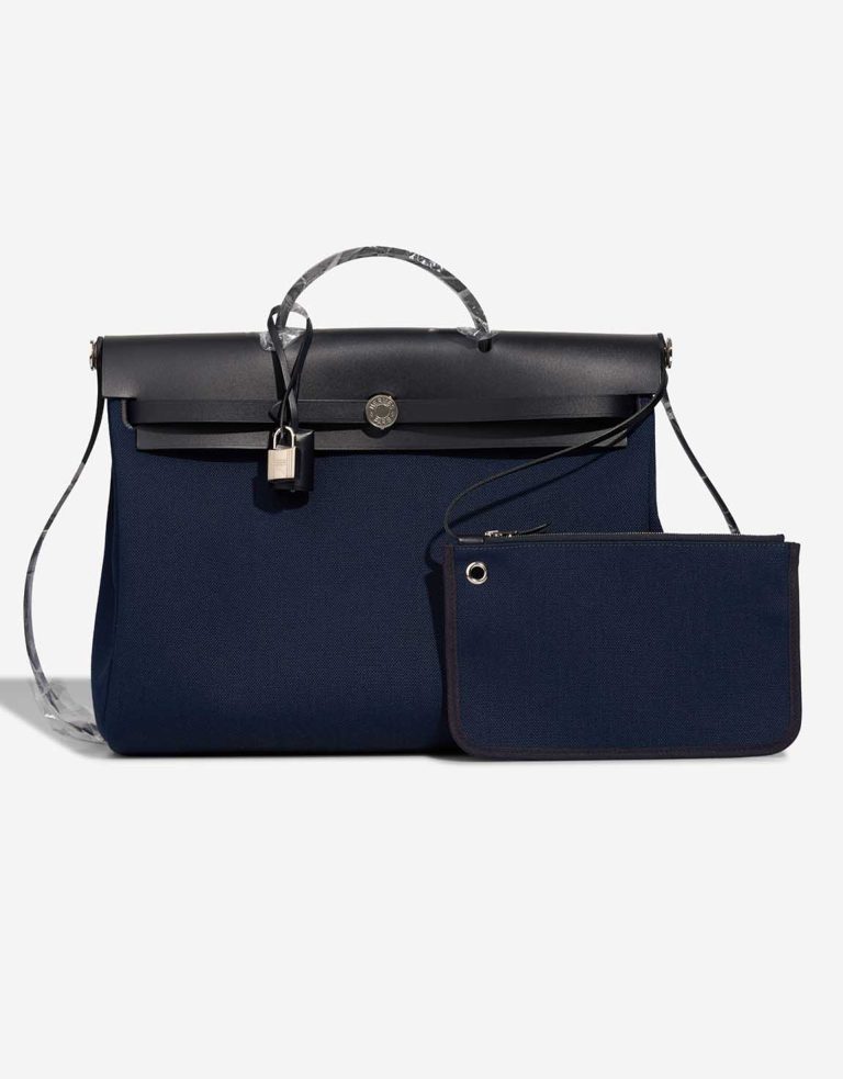 Hermès Herbag 39 Vache Hunter / Toile Bleu Indigo / Bleu Marine Front | Sell your designer bag