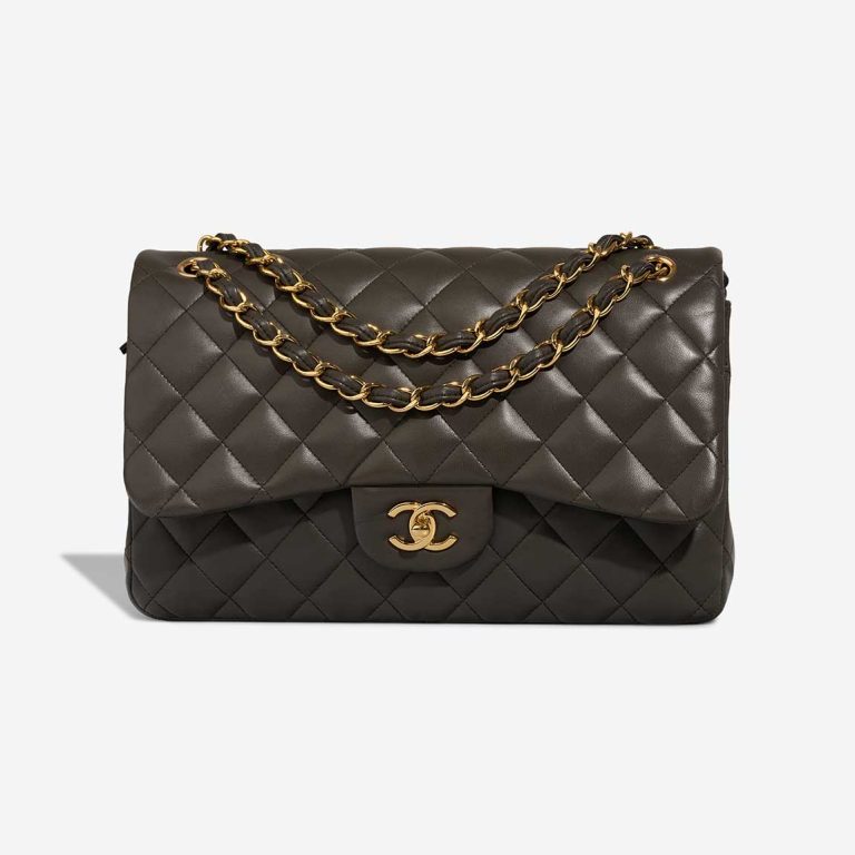 Chanel Timeless Jumbo Lamb Anthracite Front | Sell your designer bag