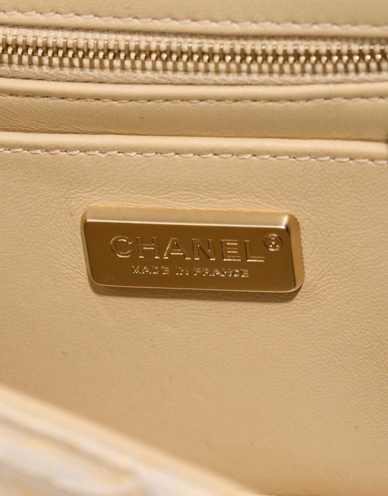 Chanel Timeless Mini Rectangular Python Light Grey / Gold / Beige Logo | Sell your designer bag