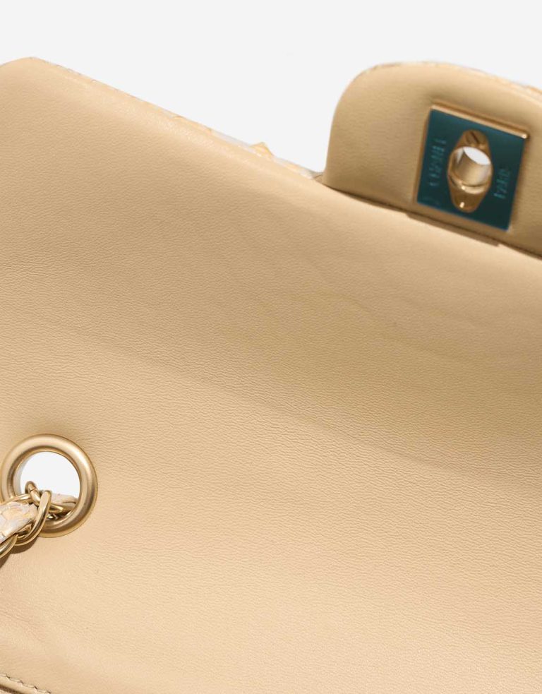 Chanel Timeless Mini Rectangular Python Light Grey / Gold / Beige Signs of wear | Sell your designer bag