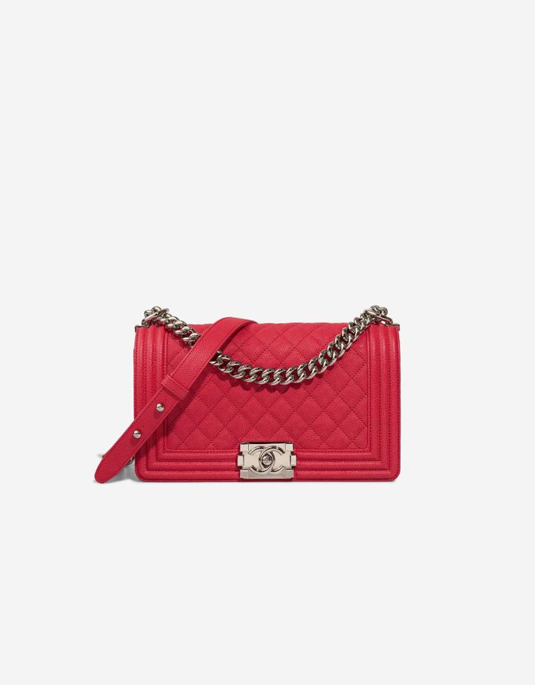 Chanel Boy Old Medium Caviar Red Front | Sell your designer bag