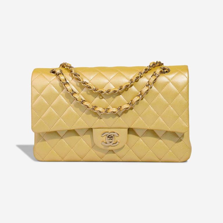 Chanel Timeless Medium Caviar Yellow Front | Sell your designer bag