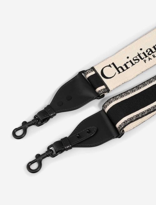 Dior Shoulder Strap Canvas Black / White Closing System | Sell your designer bag
