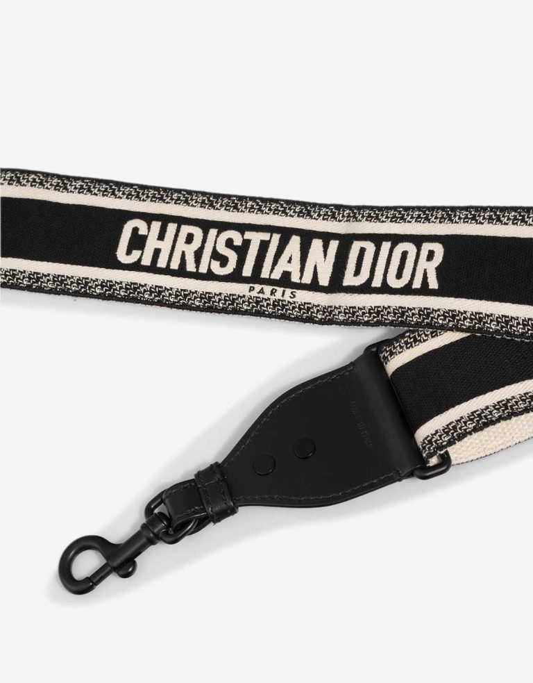 Dior Shoulder Strap Canvas Black / White Logo | Sell your designer bag