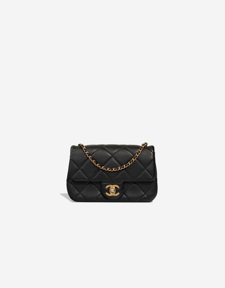 Chanel Timeless Mini Rectangular Lamb Black Front | Sell your designer bag