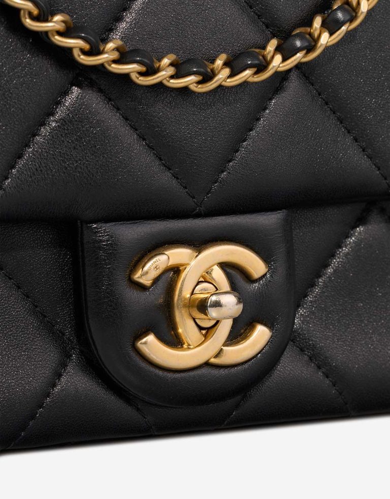 Chanel Timeless Mini Rectangular Lamb Black Closing System | Sell your designer bag