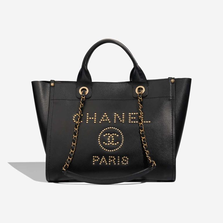 Pre-owned Chanel bag Deauville Small Caviar Black Black | Sell your designer bag on Saclab.com