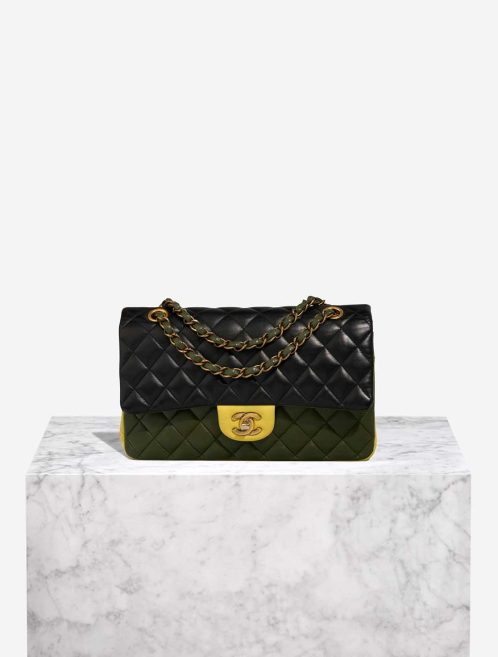 Chanel Timeless Medium Lamb Black / Green / Yellow Front | Sell your designer bag