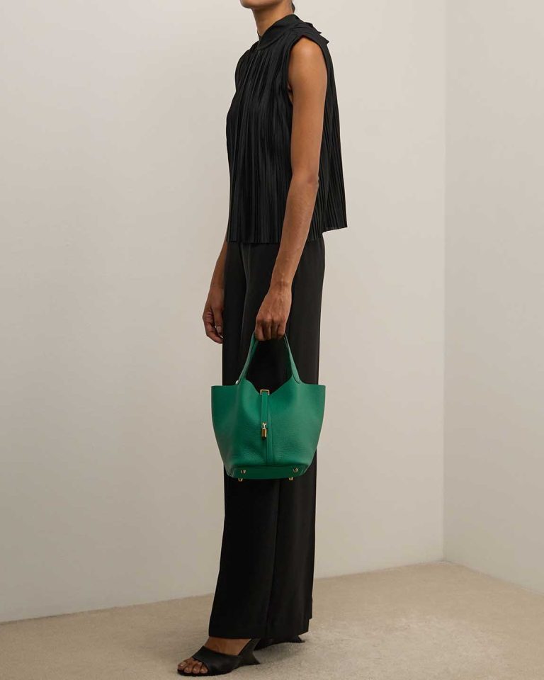 Hermès Picotin 22 Clémence Vert Vertigo Front | Sell your designer bag
