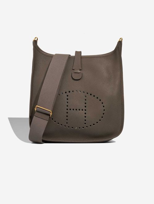Hermès Evelyne 33 Taurillon Clémence Gris Étain Front | Sell your designer bag