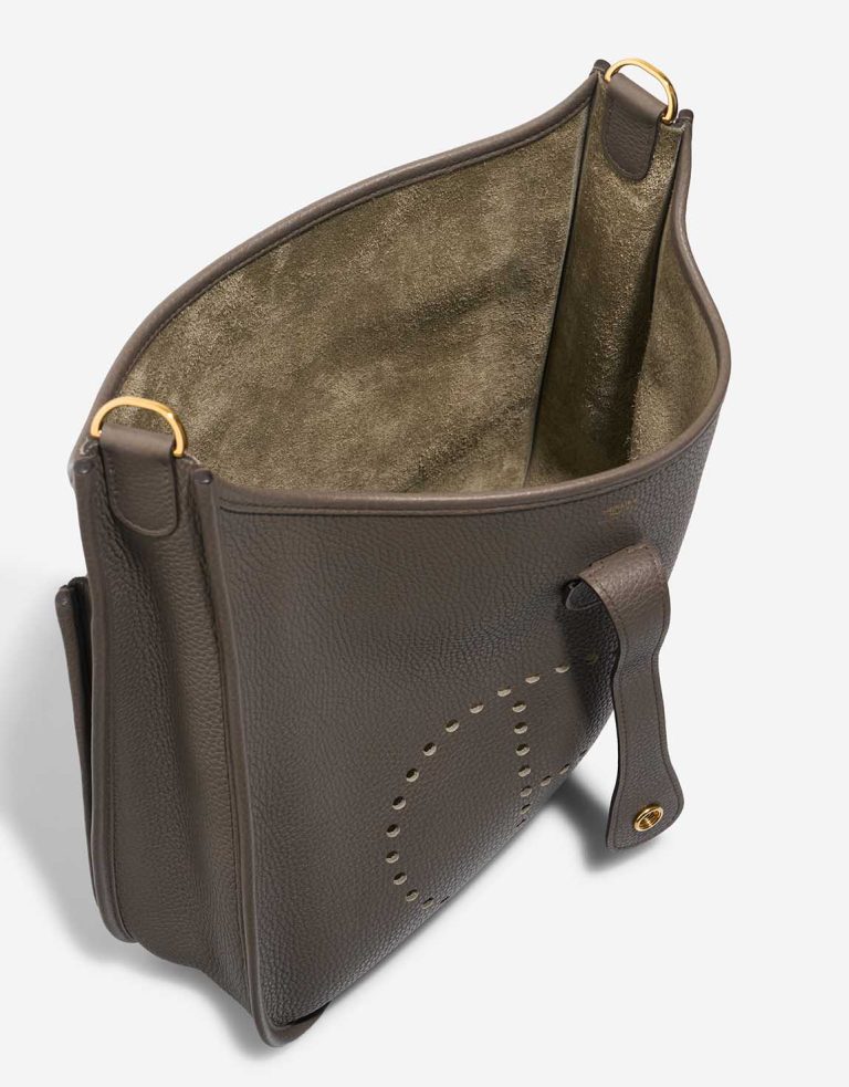 Hermès Evelyne 33 Taurillon Clémence Gris Étain Inside | Sell your designer bag