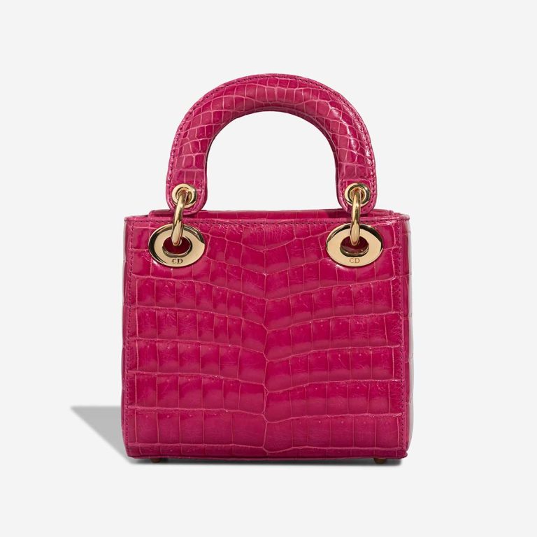 Dior Lady Micro Crocodile Neon Pink | Sell your designer bag