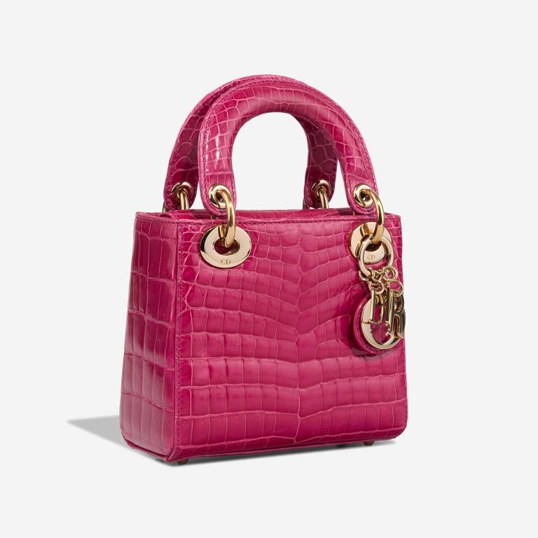 Dior Lady Micro Crocodile Neon Pink | Sell your designer bag