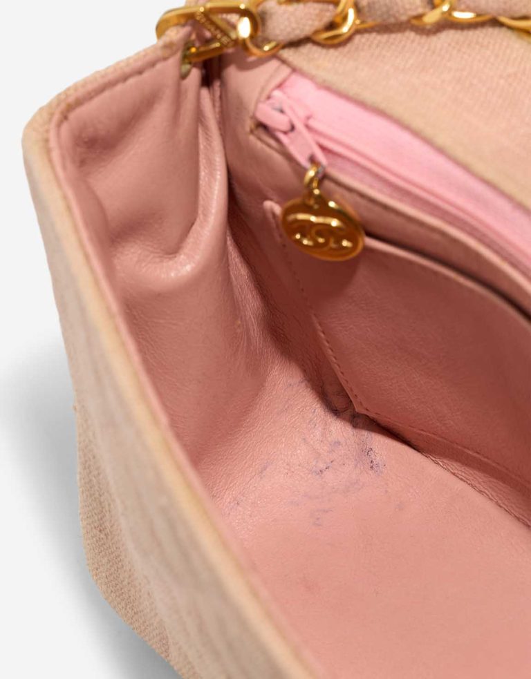 Chanel Diana Small Canvas Rose Signs of wear | Sell your designer bag