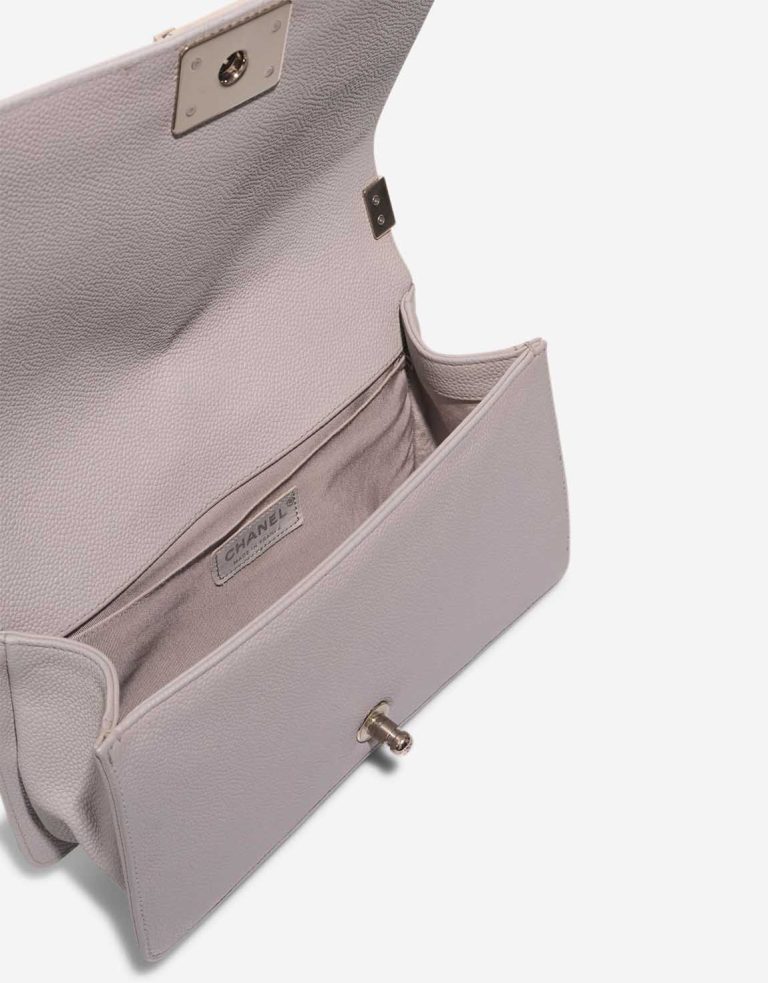 Chanel Boy Old Medium Caviar Light Grey Inside | Sell your designer bag