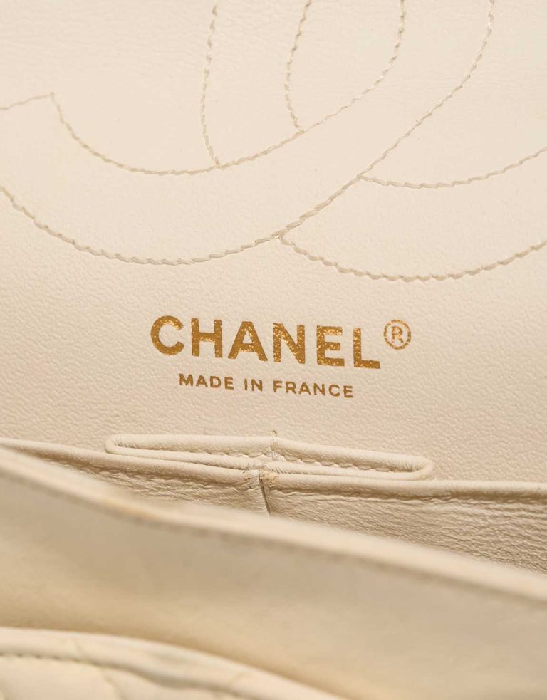 Chanel 2.55 Reissue 226 Crinkled Calf Off White Logo | Sell your designer bag