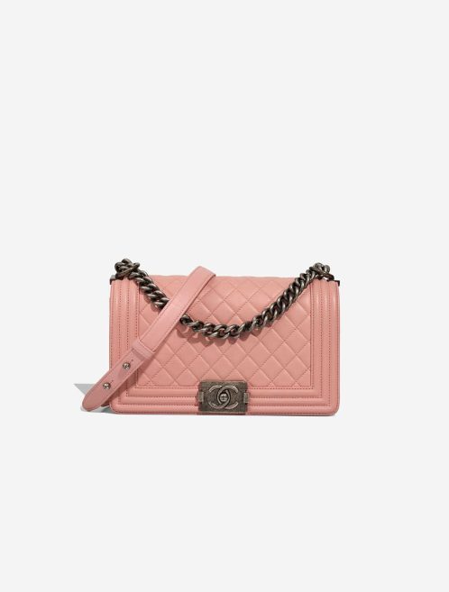 Chanel Boy Old Medium Lamb Rose Front | Sell your designer bag