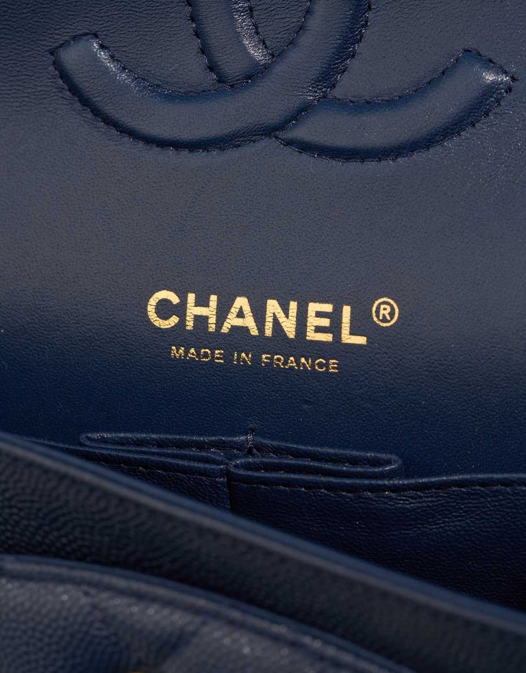 Chanel Timeless Medium Caviar Blue Logo | Sell your designer bag