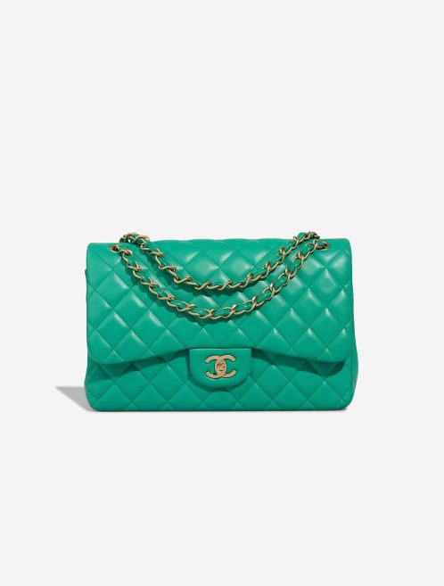 Chanel Timeless Jumbo Lamb Mint Front | Sell your designer bag
