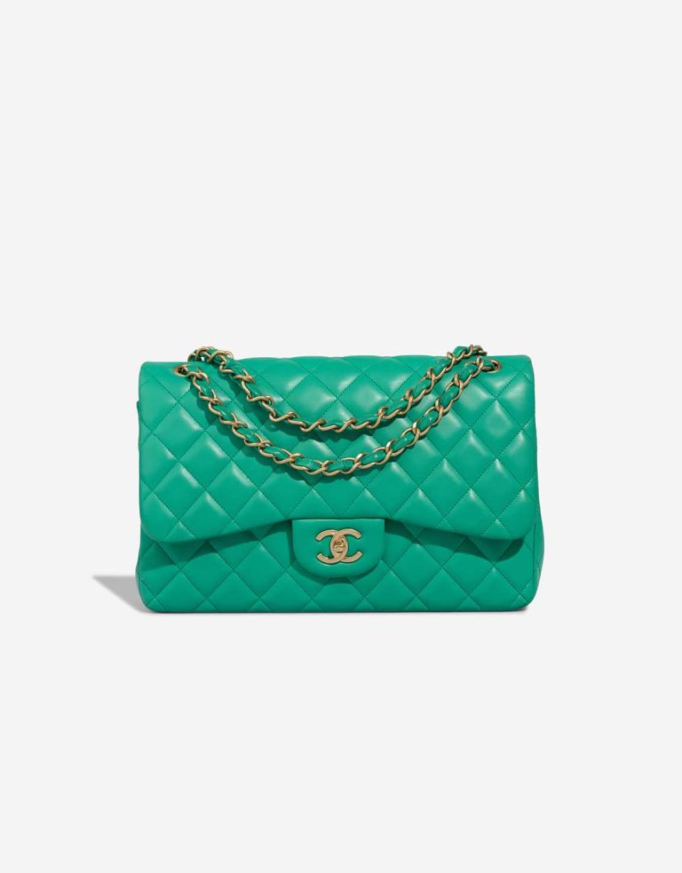 Chanel Timeless Jumbo Lamb Mint Front | Sell your designer bag