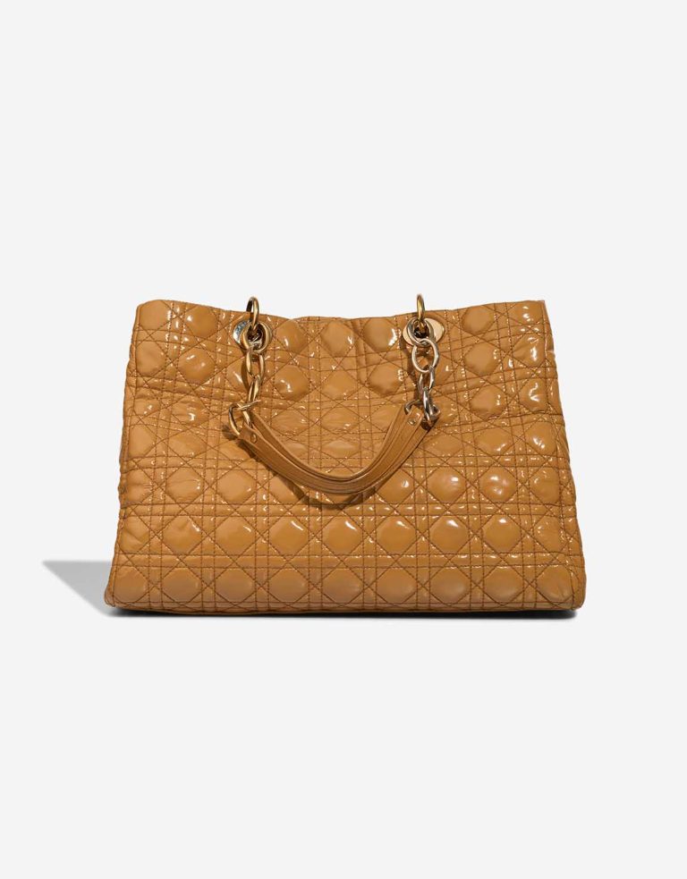 Dior Shopper Medium Patent Mustard Front | Sell your designer bag