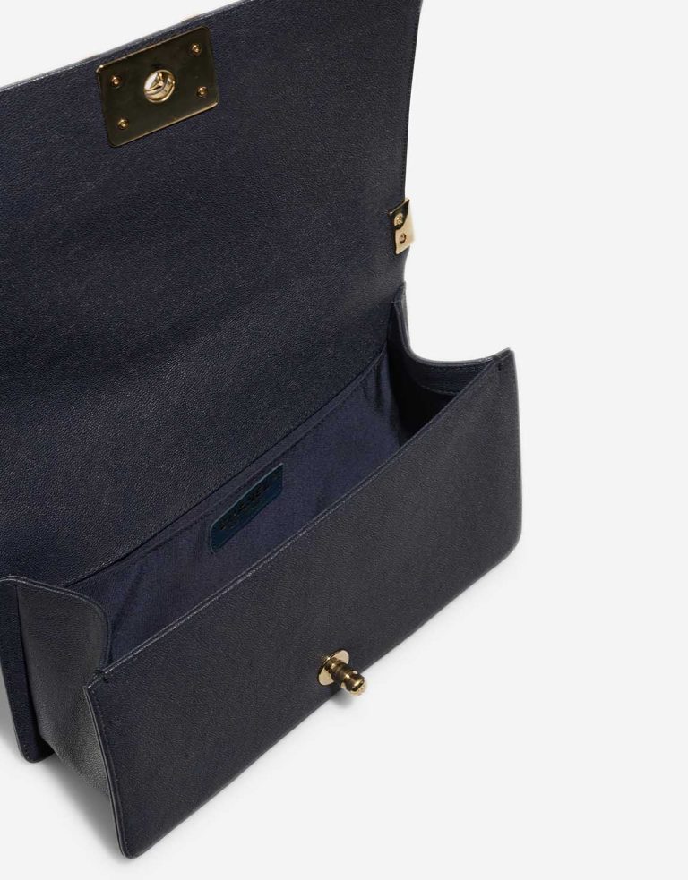 Chanel Boy Old Medium Caviar Dark Blue Inside | Sell your designer bag