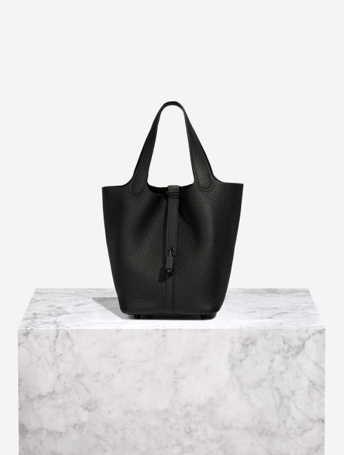 Hermès Picotin 18 Taurillon Clémence Black Front | Sell your designer bag
