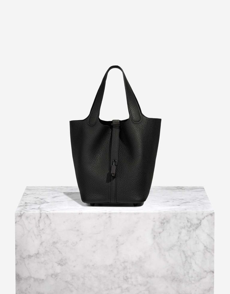 Hermès Picotin 18 Taurillon Clémence Black Front | Sell your designer bag