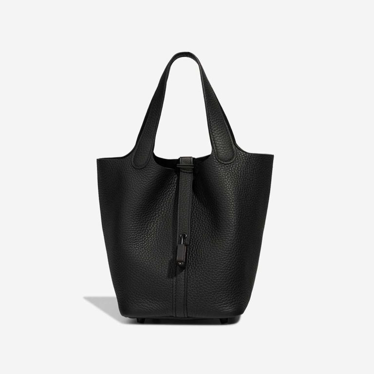 Hermès Picotin 18 Taurillon Clémence Black Front | Sell your designer bag
