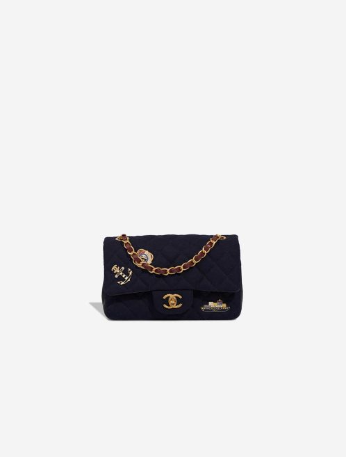 Chanel Timeless Mini Rectangular Jersey / Lamb Blue Front | Sell your designer bag
