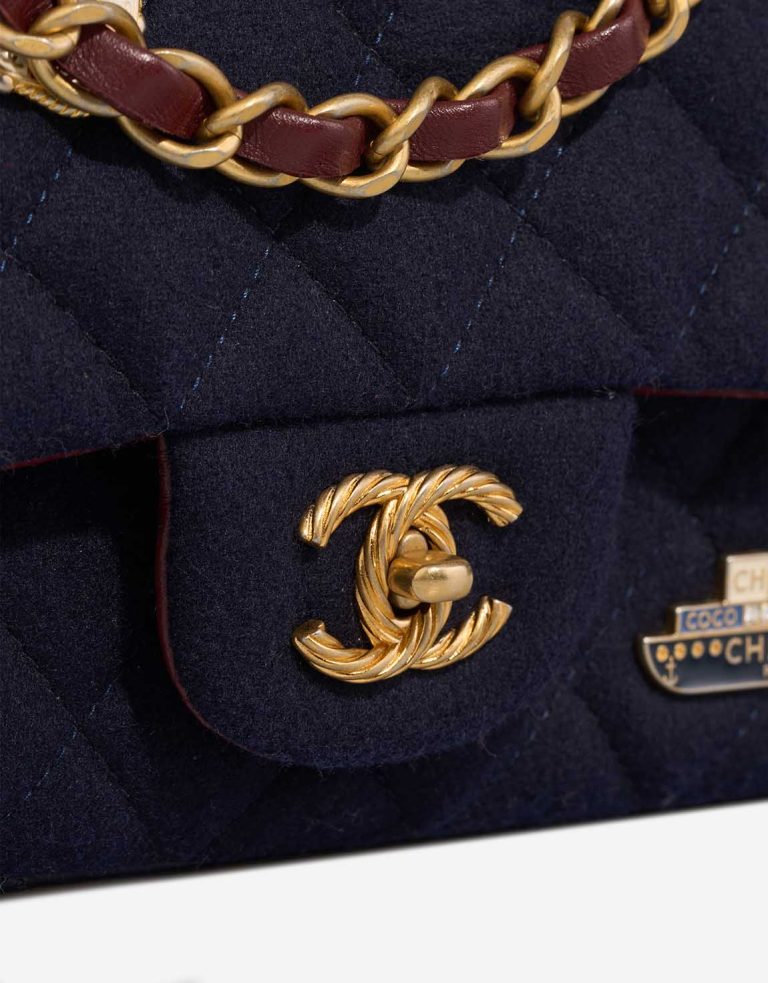 Chanel Timeless Mini Rectangular Jersey / Lamb Blue Closing System | Sell your designer bag