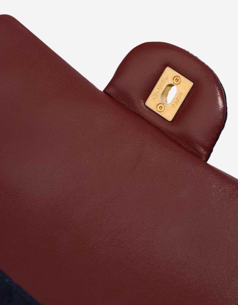 Chanel Timeless Mini Rectangular Jersey / Lamb Blue Signs of wear | Sell your designer bag
