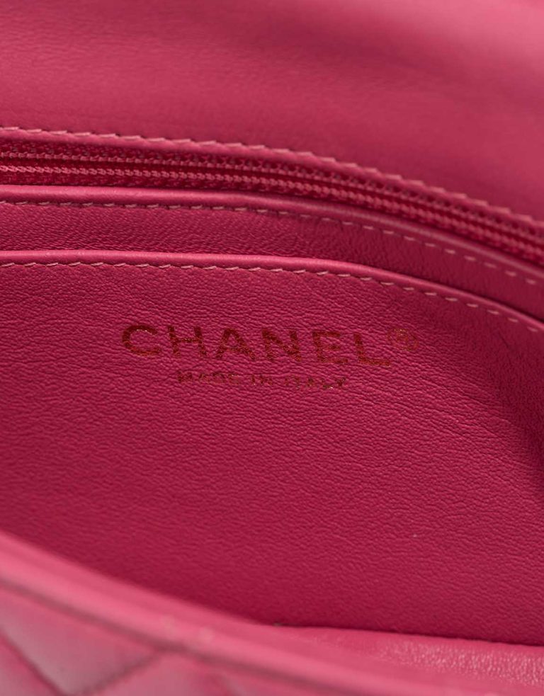 Chanel Timeless Mini Rectangular Lamb Pink Logo | Sell your designer bag