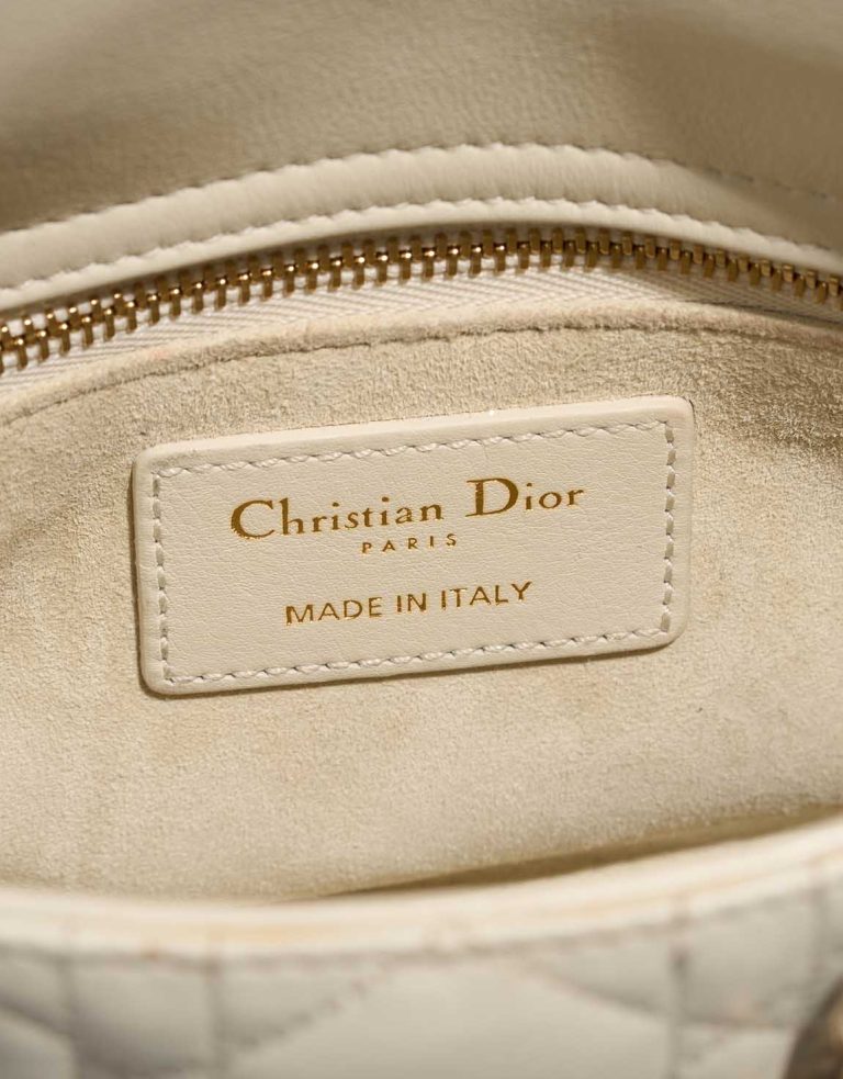 Dior Lady Mini Lamb White / Black / New White Logo | Sell your designer bag