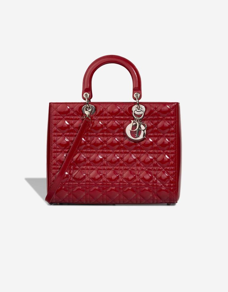 Dior Lady Large Patent Red Front | Sell your designer bag