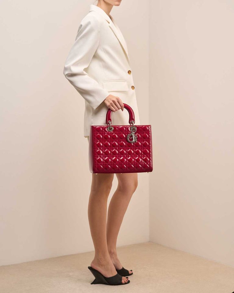 Dior Lady Large Patent Red Front | Sell your designer bag