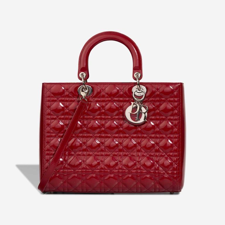 Dior Lady Large Patent Red Front | Sell your designer bag