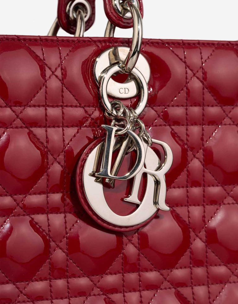 Dior Lady Large Patent Red Closing System | Sell your designer bag