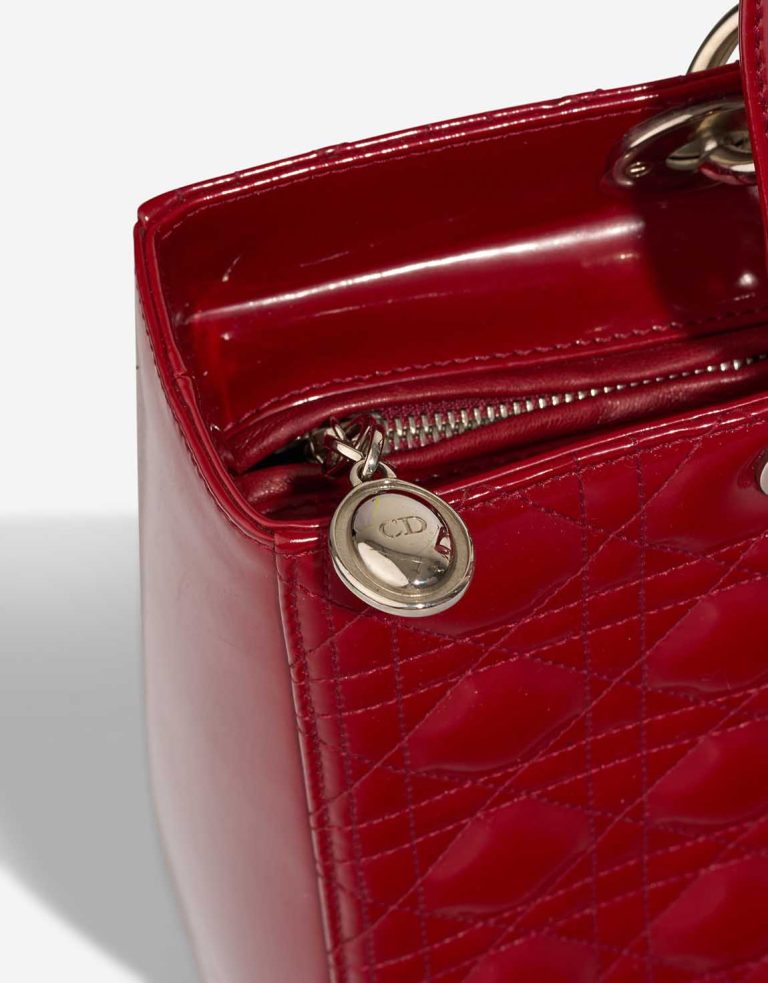 Dior Lady Large Patent Red Signs of wear | Sell your designer bag