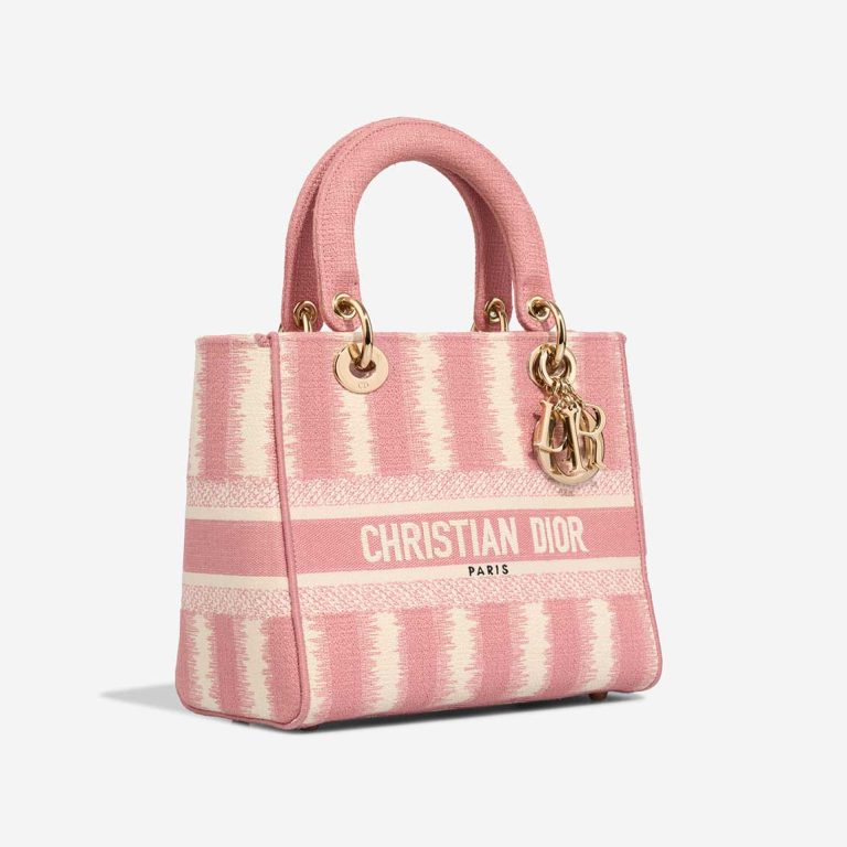 Dior Lady D-Lite Medium Canvas Pink | Sell your designer bag