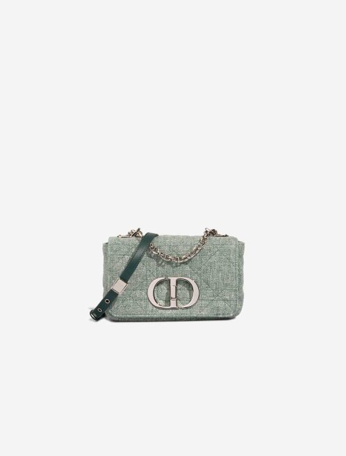 Dior Caro Small Tweed Light Grey Front | Sell your designer bag