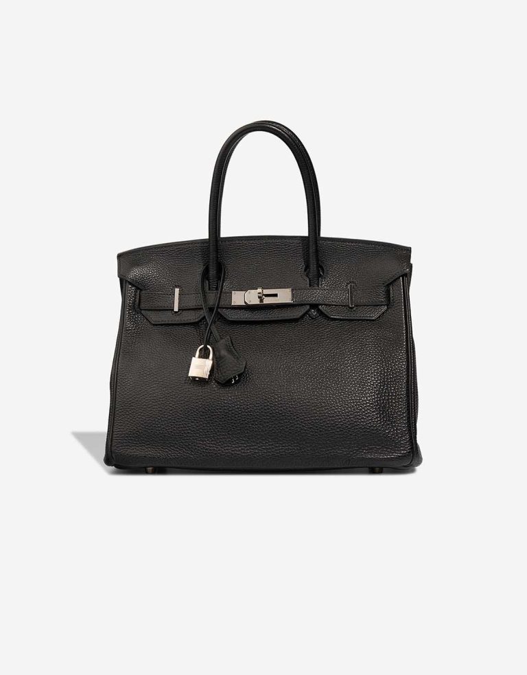 Hermès Birkin 30 Clémence Black Front | Sell your designer bag