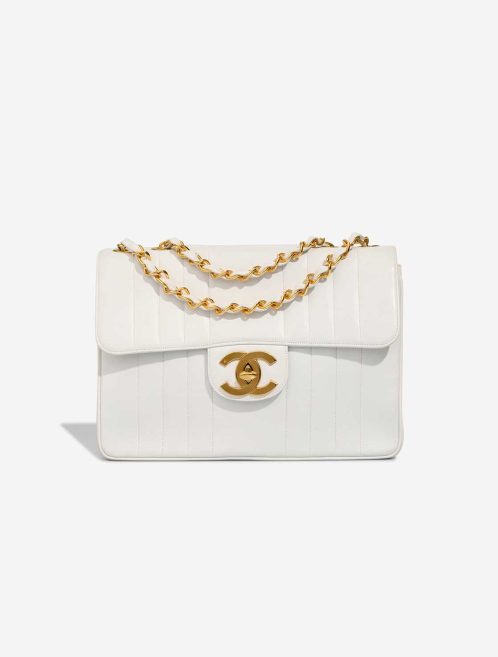 Chanel Timeless Jumbo Lamb White Front | Sell your designer bag