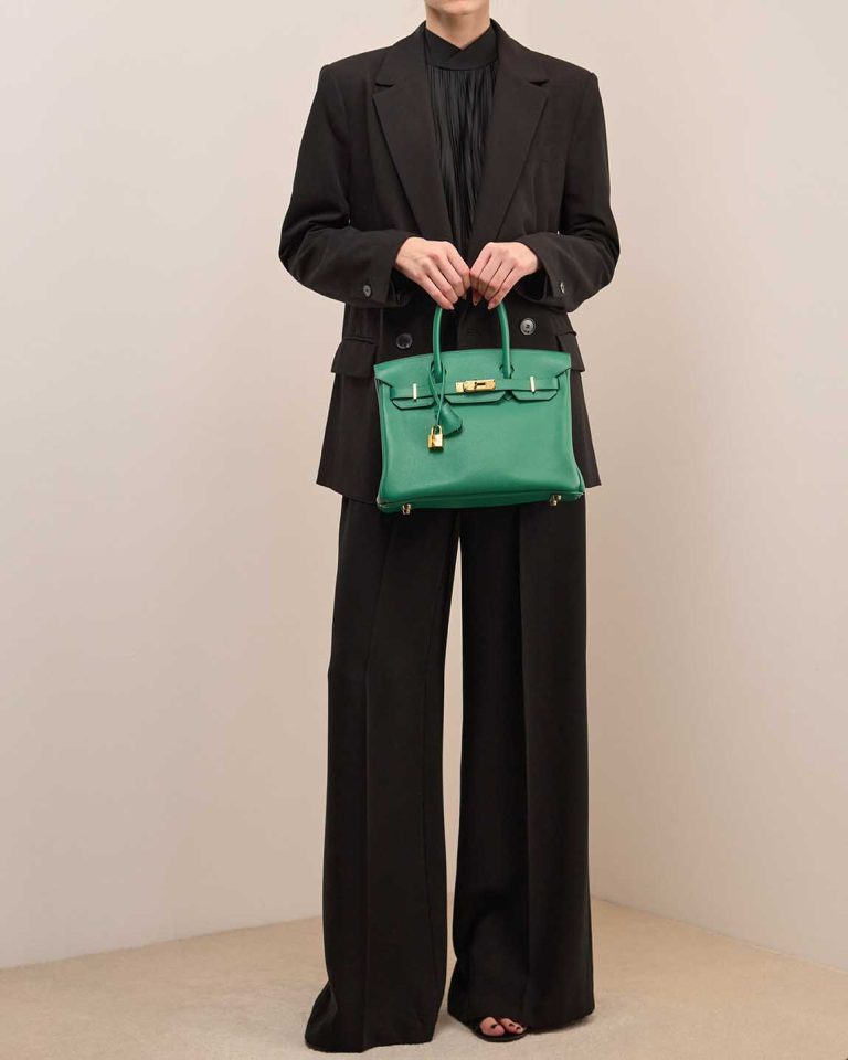Hermès Birkin 30 Evercolor Vert Vertigo Front | Sell your designer bag