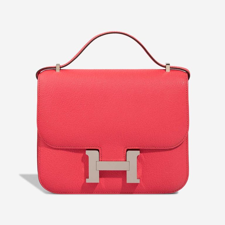 Hermès Constance 18 Chèvre Mysore Rose Texas Front | Sell your designer bag