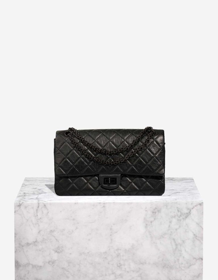 Chanel 2.55 Reissue 226 Crinkled Calf Black Front | Sell your designer bag