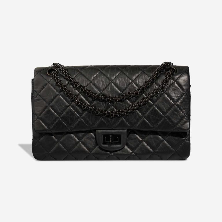 Chanel 2.55 Reissue 226 Crinkled Calf Black Front | Sell your designer bag
