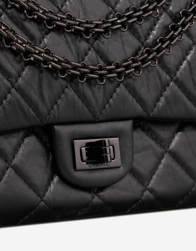 Chanel 2.55 Reissue 226 Crinkled Calf Black Closing System | Sell your designer bag