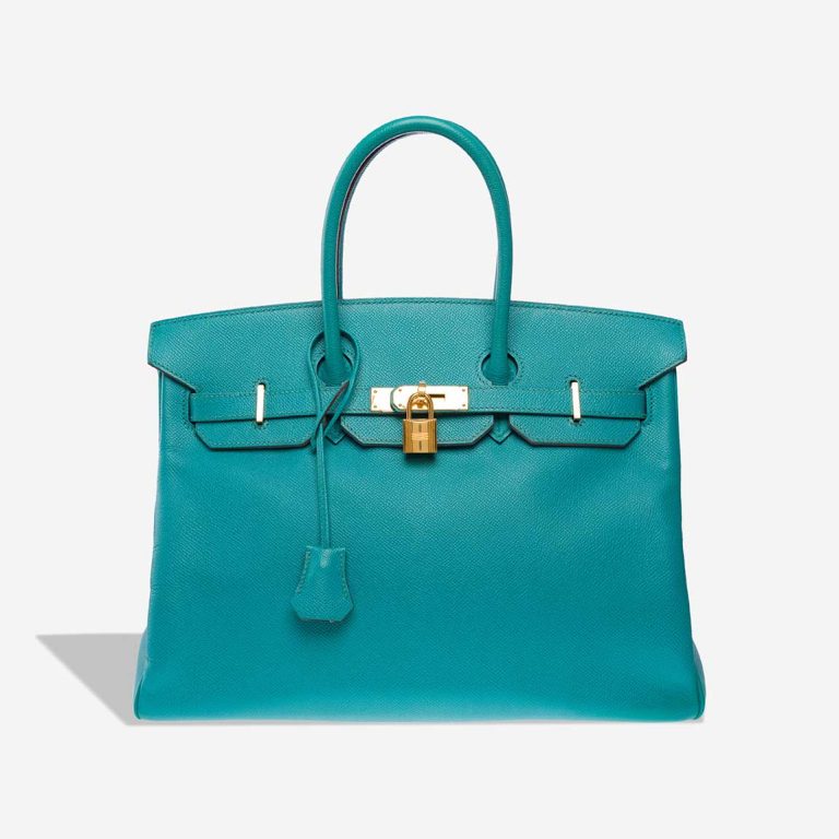 Hermès Birkin 35 Epsom Bleu Paon Front | Sell your designer bag