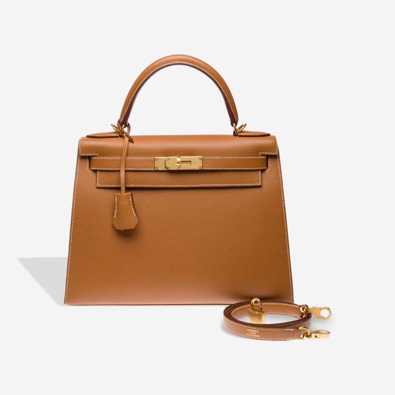 Hermès Kelly 28 Epsom Gold Front | Sell your designer bag